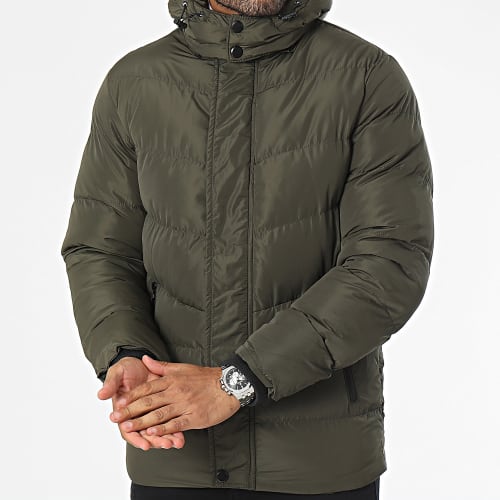Doudoune Capuche Vert Kaki