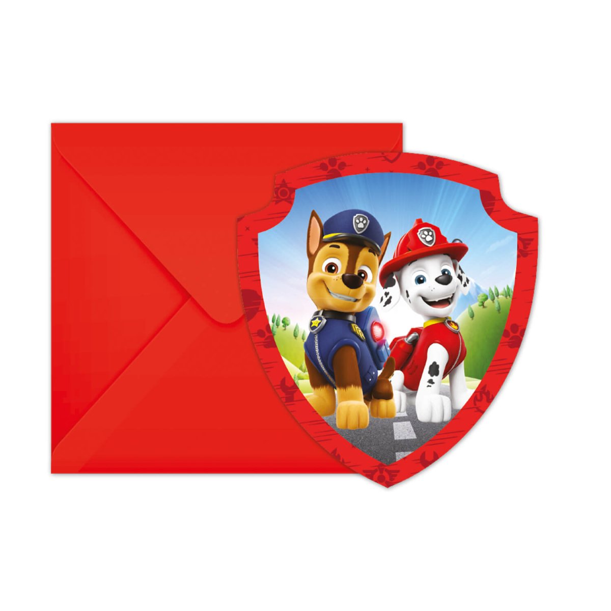 Paw Patrol Uitnodigingen 11cm 6st