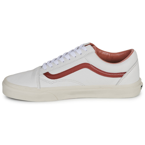 Vans - OLD SKOOL PREMIUM LEATHER - Blanc / Bordeaux