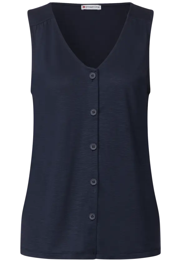 Top im Seiden Look - deep blue