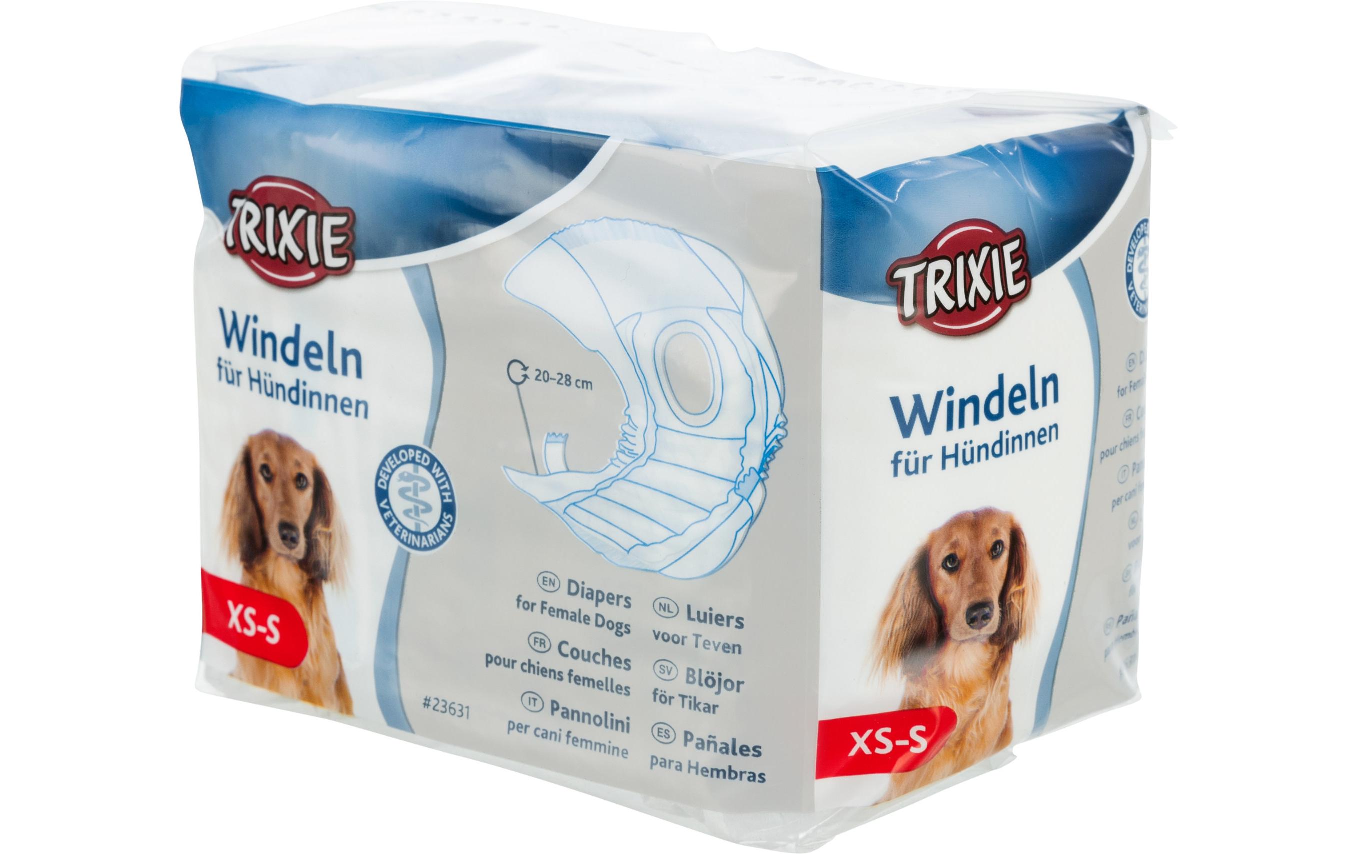 Windeln für Hündinnen, XS-S, 20-28 cm, 12 St.Windeln für Hunde