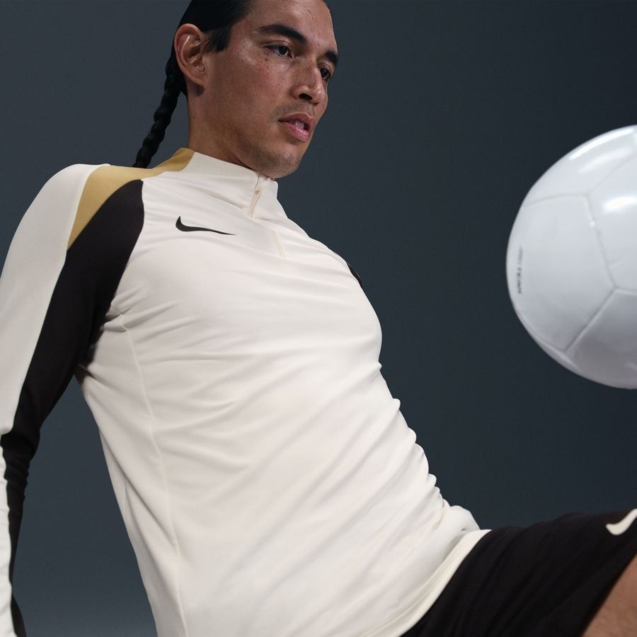 Nike Maillot d'Entraînement Dri-FIT Strike Drill - Blanc/Noir/Or