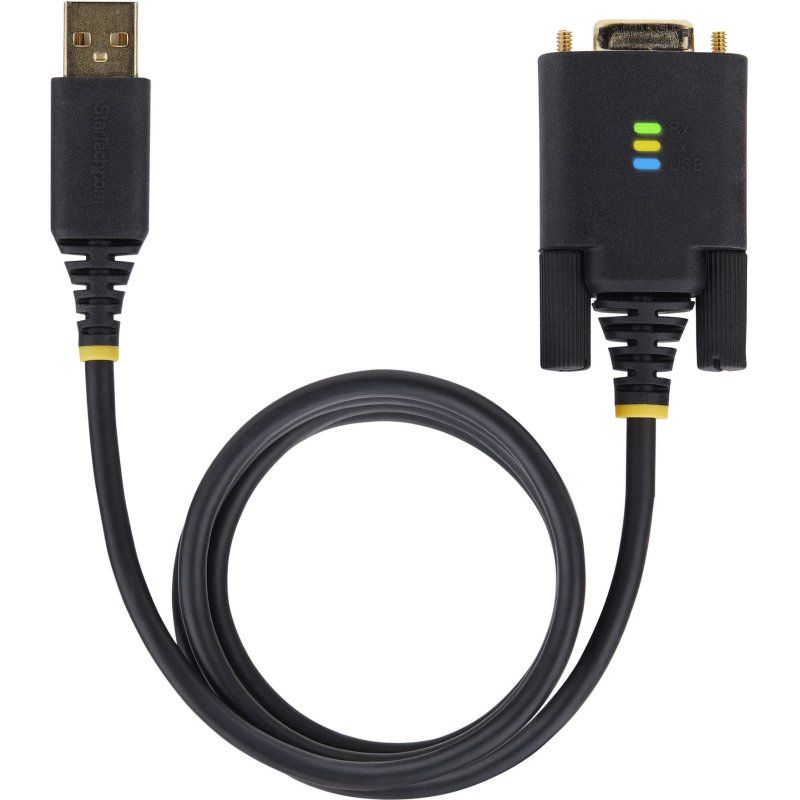 StarTech.com Adaptateur USB vers Série Null Modem de 3m, Vis/Écrous DB9 Interchangeables, COM Rétention, Câble Adaptateur USB-A vers RS232, FTDI, ESD Niveau 4, Windows/macOS/ChromeOS/Linux - Construction TPE