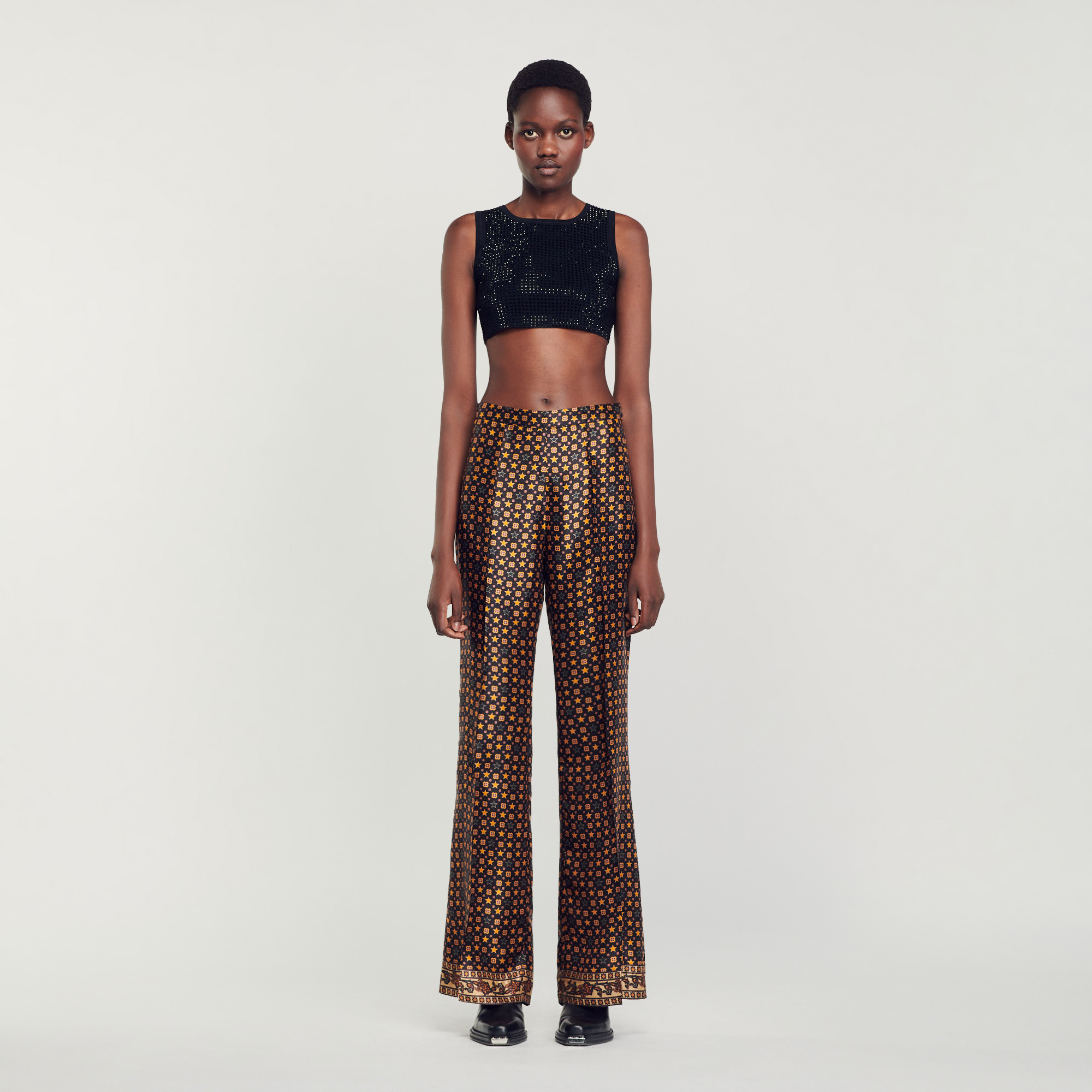 Pantalon satine imprime