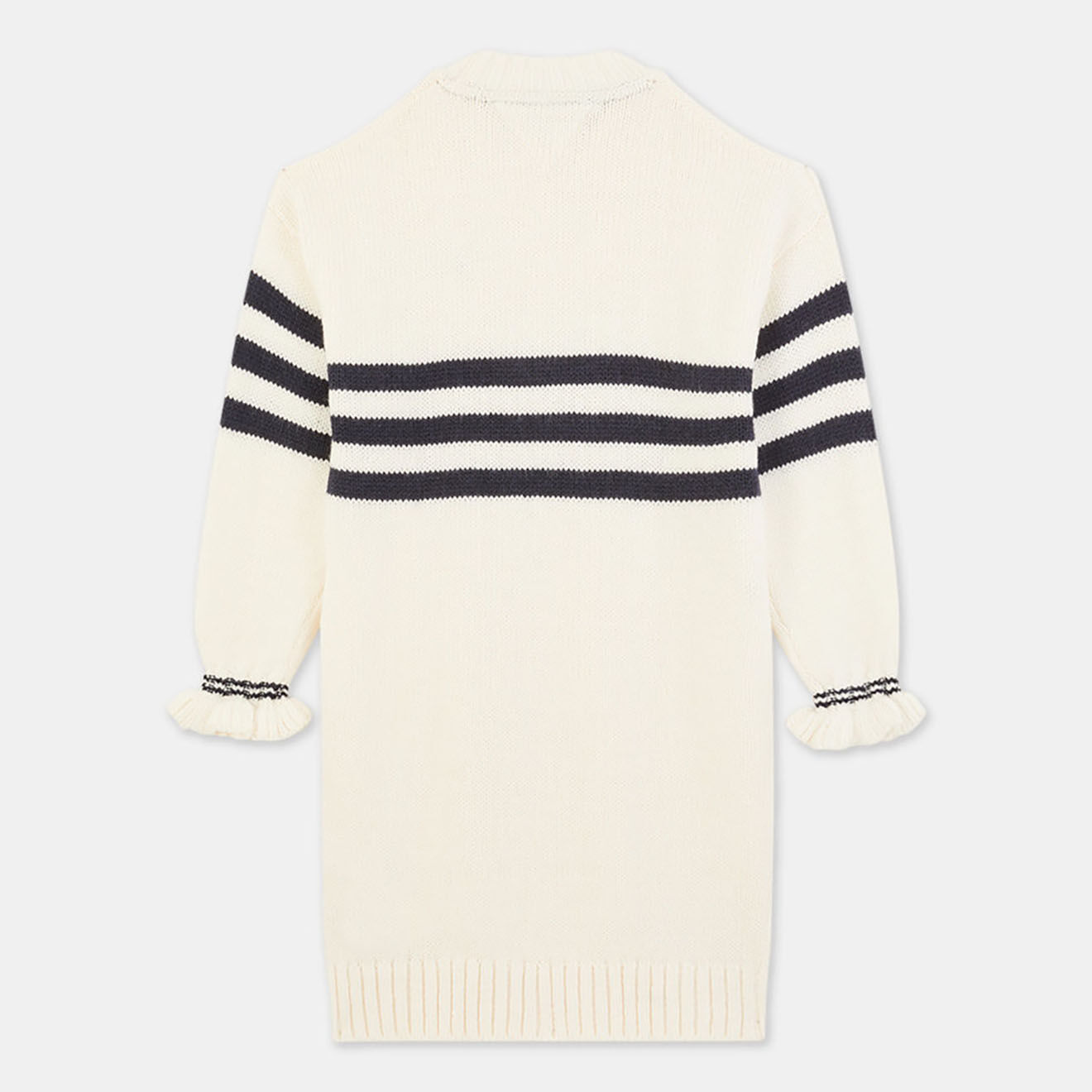 Tommy Hilfiger Robe-pull 3 bandes écru/marine