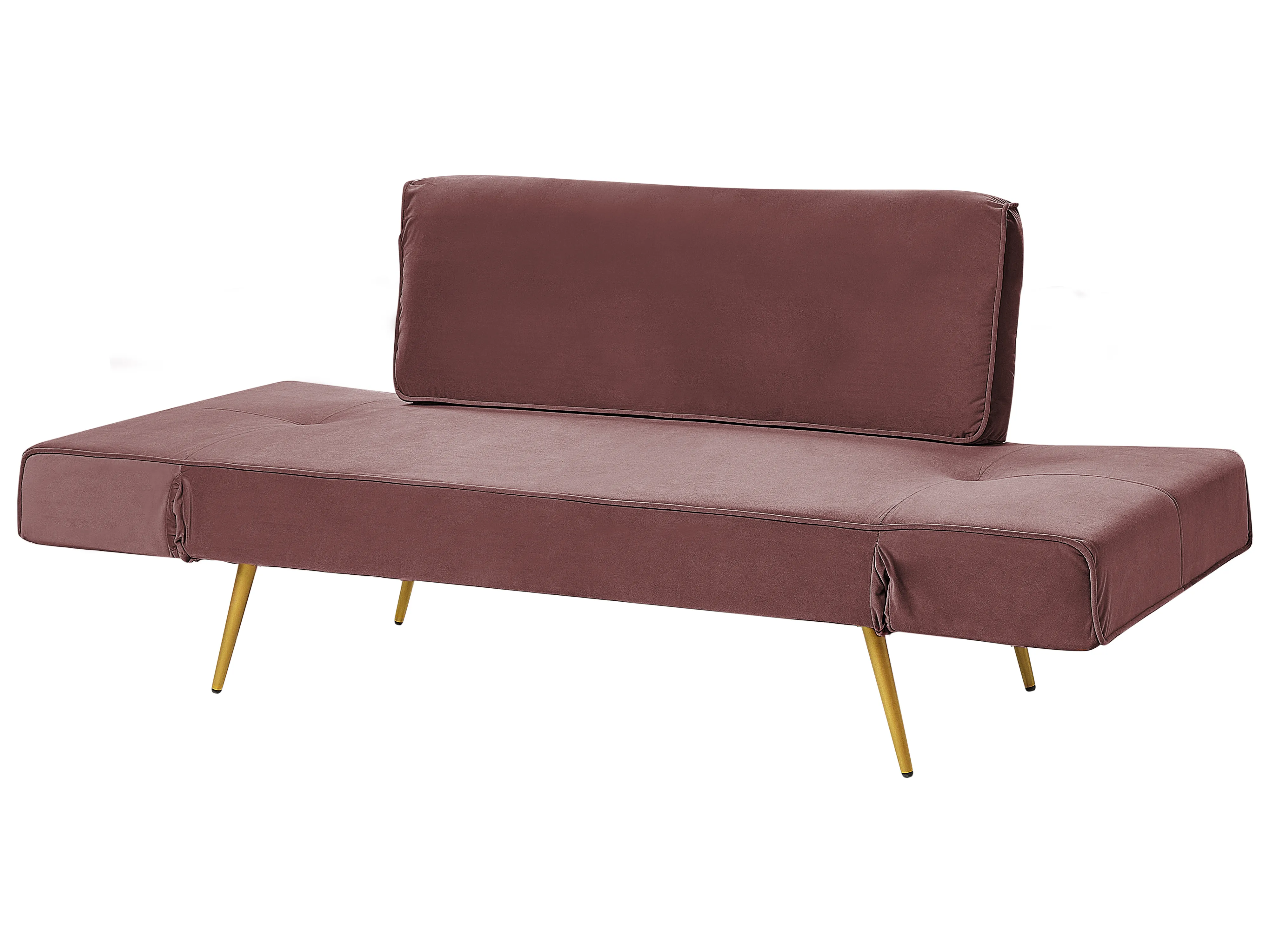 Slaapbank 2-zits SAARELA Fluweel Roze