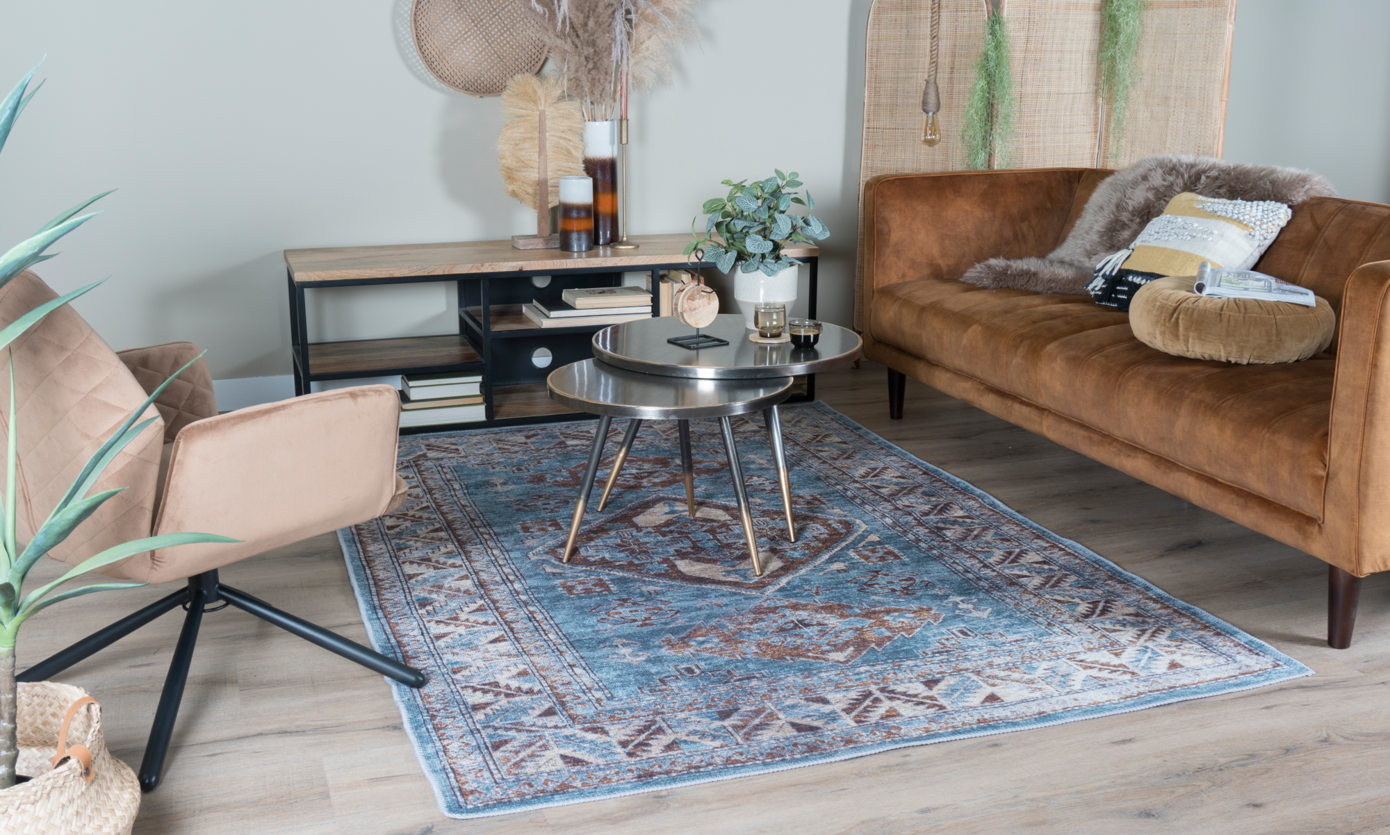 Vloerkleed Laria Blue 3 - 200 x 290 cm