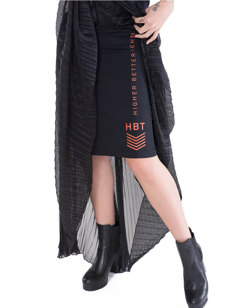 HBT BASICS - DIANA JUPE MESH NOIR