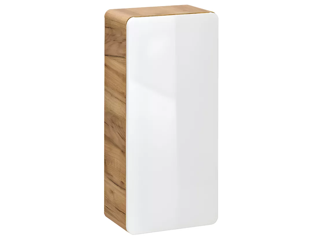 Colonne de salle de bain coloris naturel et blanc - L35 x l22 x H75 cm - ARUBA