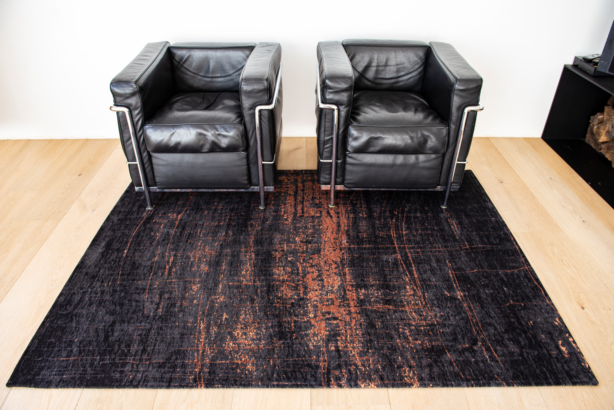 Ecorugs vloerkleed Griff  zwart-koper 200x280 cm