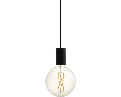 Hanglamp, 1-lichts, HxØ 110x12,5 cm, zwart