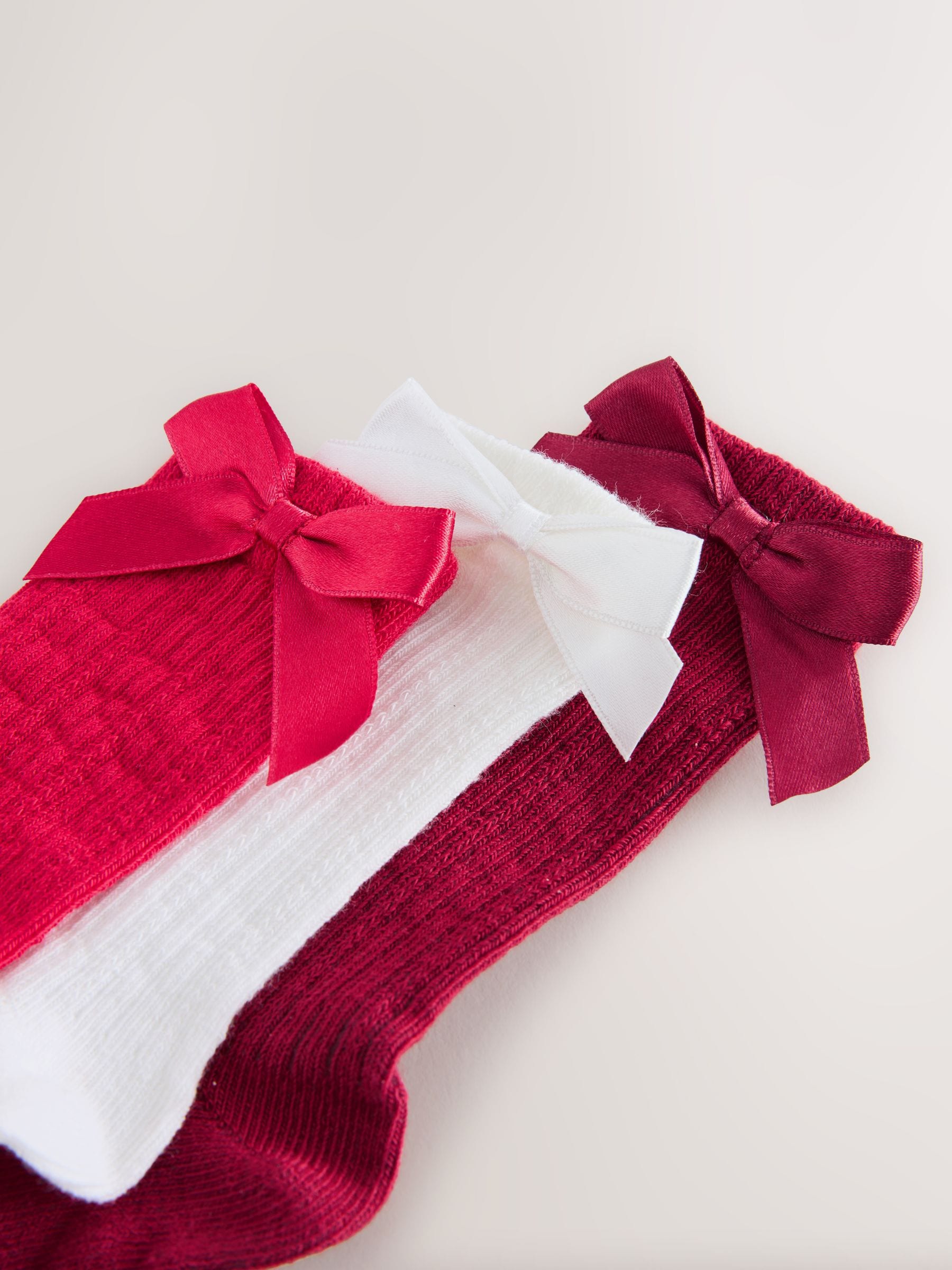 Rood - Babysokken met strik (0mnd-2jr)