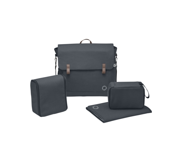 Modern Bag Geräumig und gut zu erreichende Fächer |    Kulturtasche inklusive: Alles in Reichweite aufbewahren |    Wickelunterlage inklusive |    Thermobox inklusive |