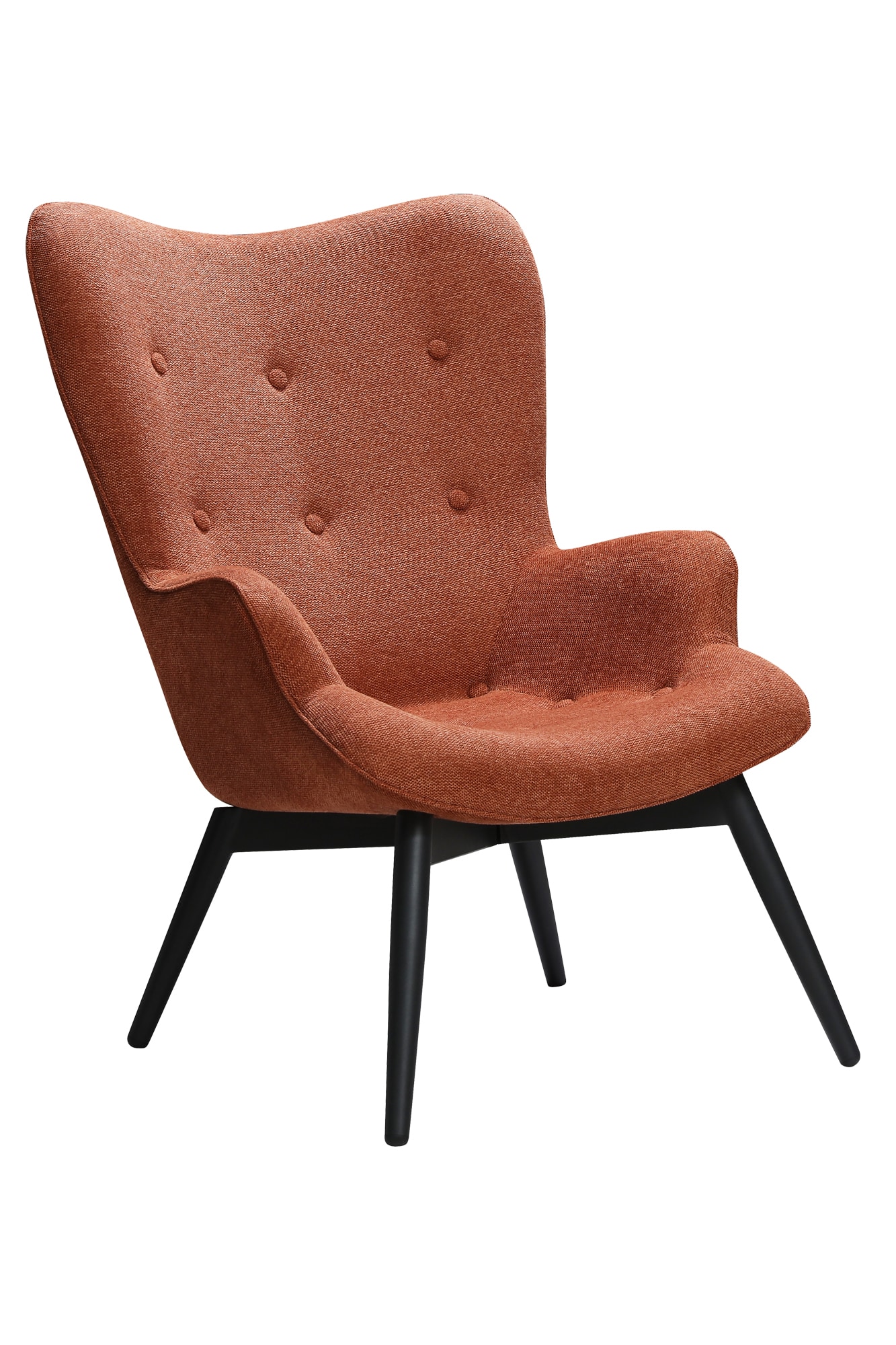 Sessel Kupfer Strukturstoff Relaxsessel Polstersessel Ohrensessel Loungesessel