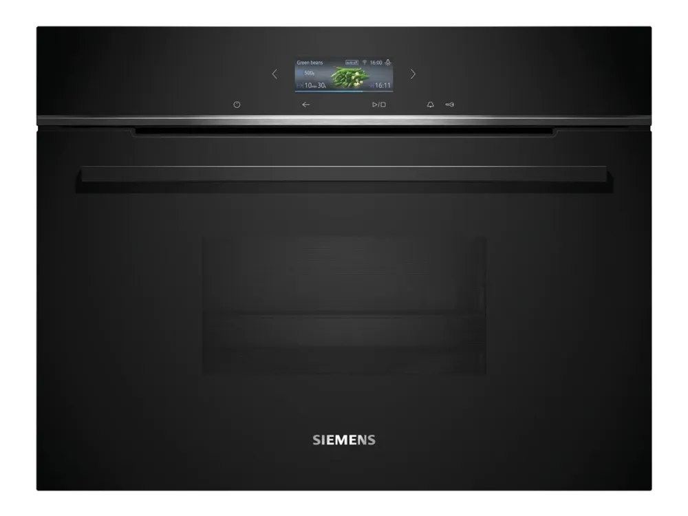 Siemens iQ700 CD714GXB1 - Dampovn - til indbygning - Wi-Fi - niche - bredde: 56 cm - dybde: 55 cm - højde: 45 cm - sort