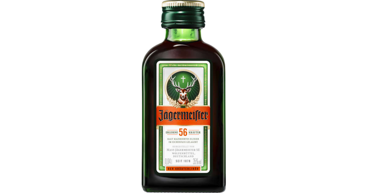 Jägermeister Kräuterlikör 35% 0,04 Liter (Einweg)