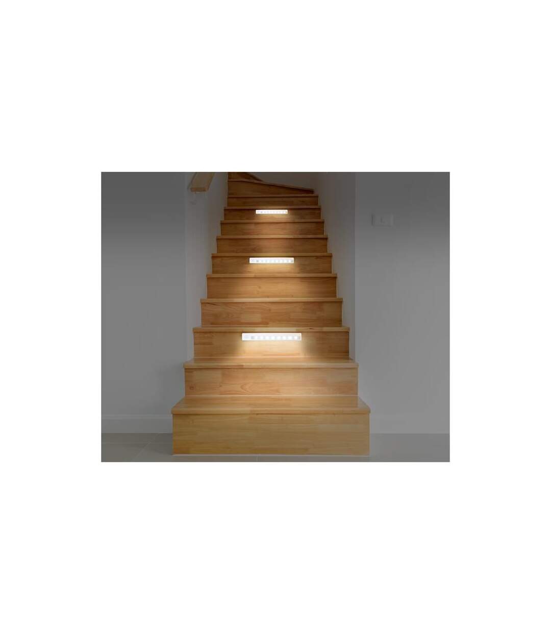 Paris Prix - Réglette à Led détecteur De Mouvement 23cm Blanc