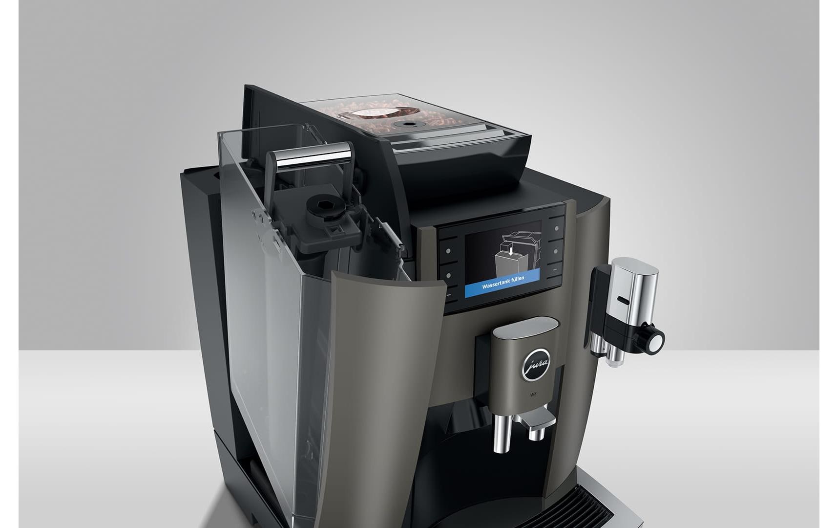 Kaffeevollautomat W8 Dark Inox (SA)<br>Zwei-Tassen-Vollautomat für eine Vielzahl von Kaffeegetränken