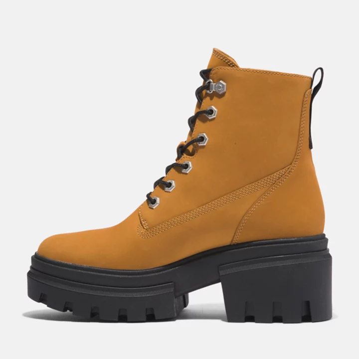 Bota feminina Everleigh de 15 cm (6 polegadas) na cor amarela.