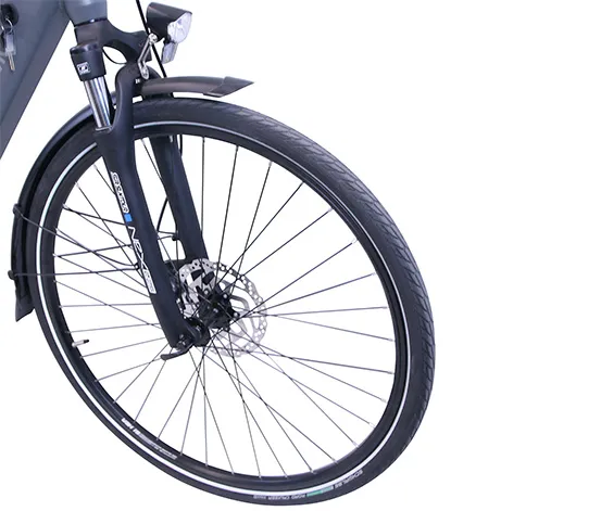 HAWK Bikes E-Bike Damen »eCity Wave Integrated Lady STEPS«, grau, 28 Zoll, 44-cm-Rahmen