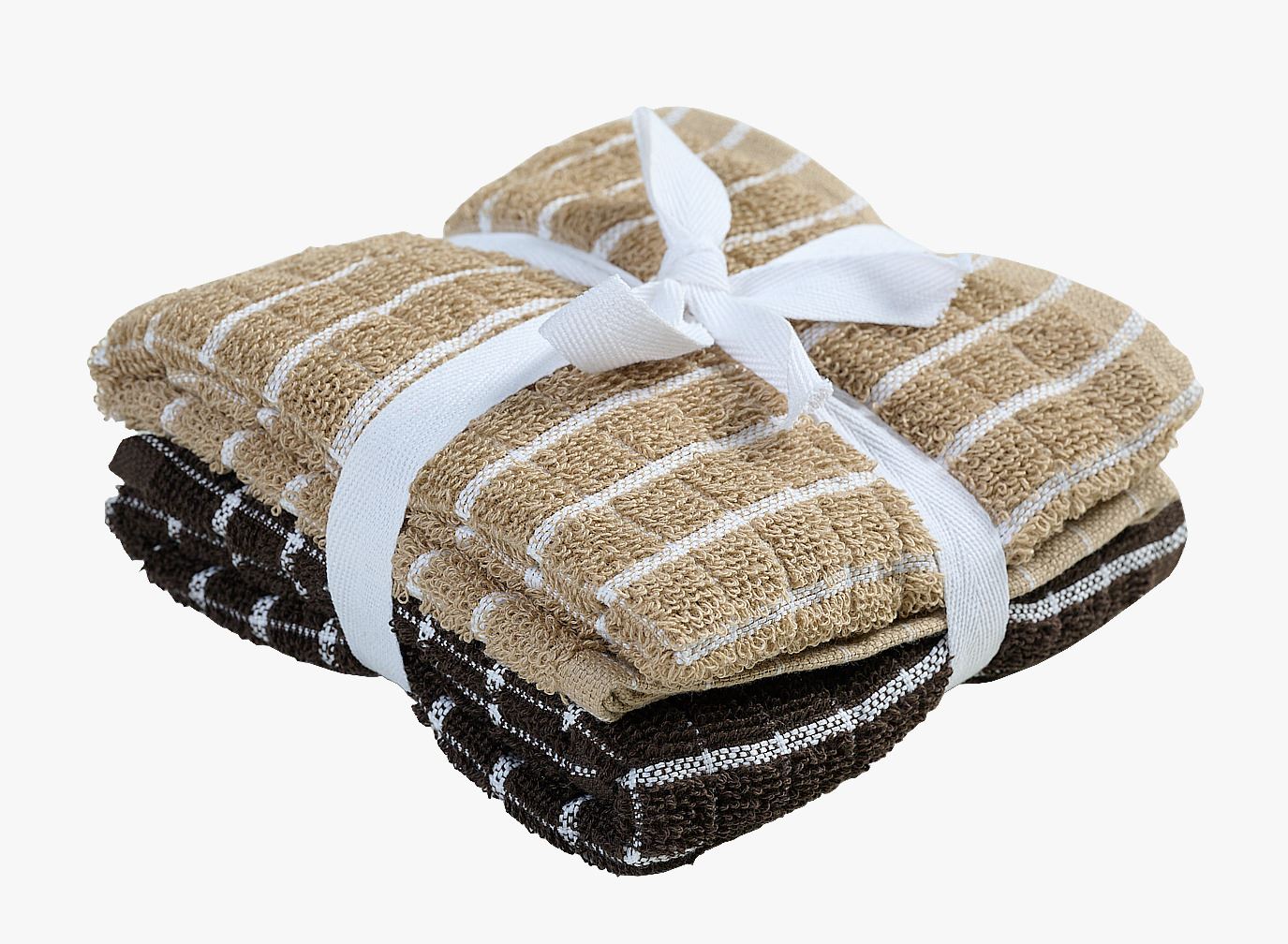 2pk kjøkkenhåndkle beige - 50x70 cm