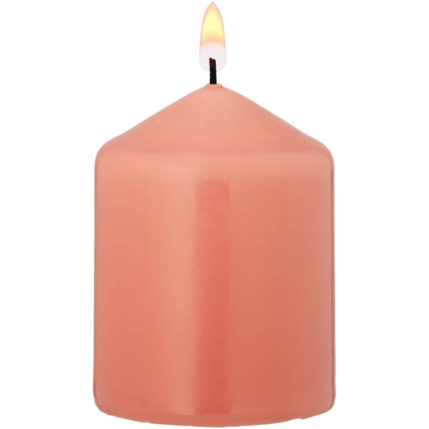 Blokker Stompkaars - 6x8 cm - Perzik