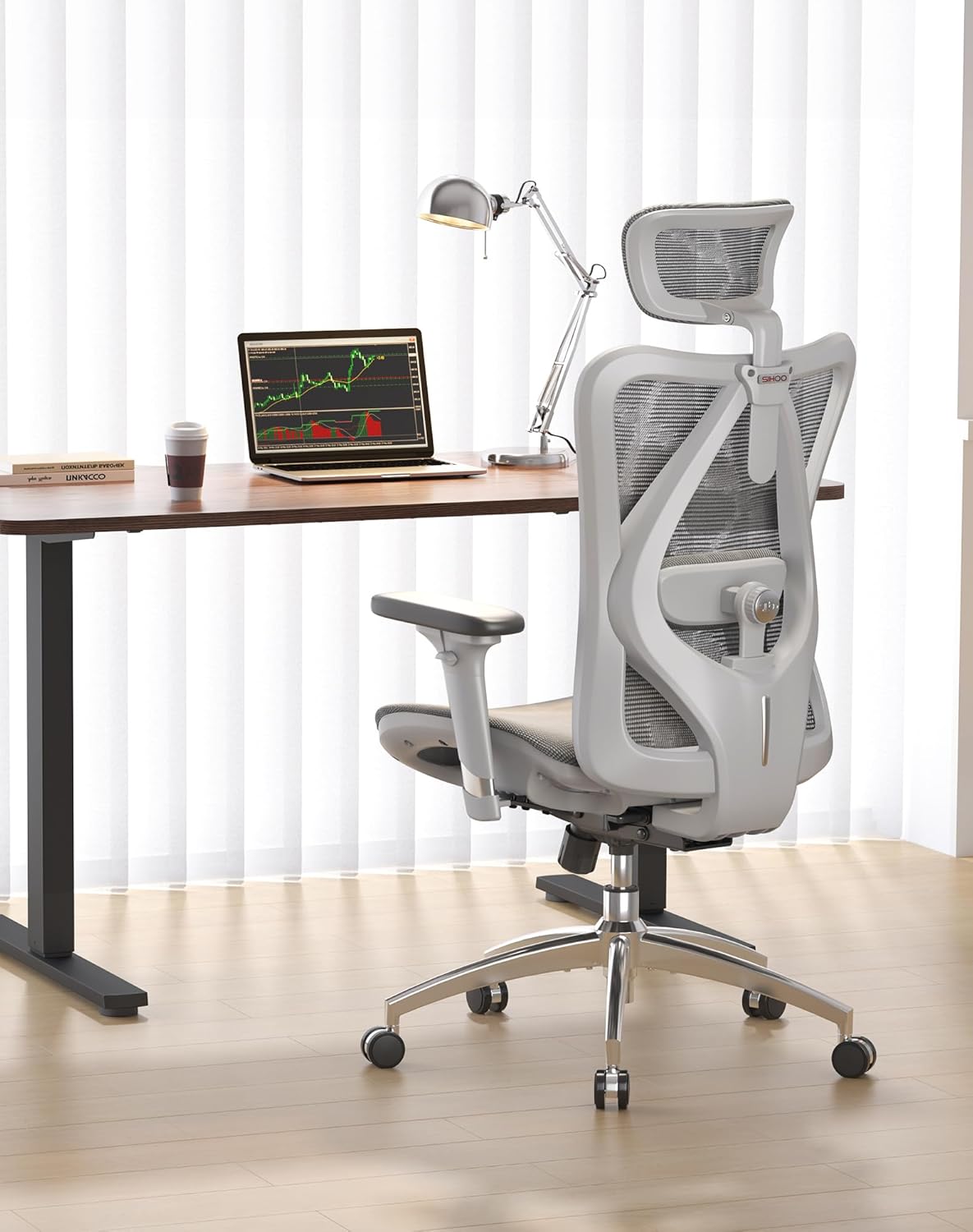 SIHOO M57 Ergonomischer Bürostuhl mit 3-Wege-Armlehnen, Lendenwirbelstütze und Verstellbarer Kopfstütze Hohe Rückenlehne Neigungsfunktion IL0171674