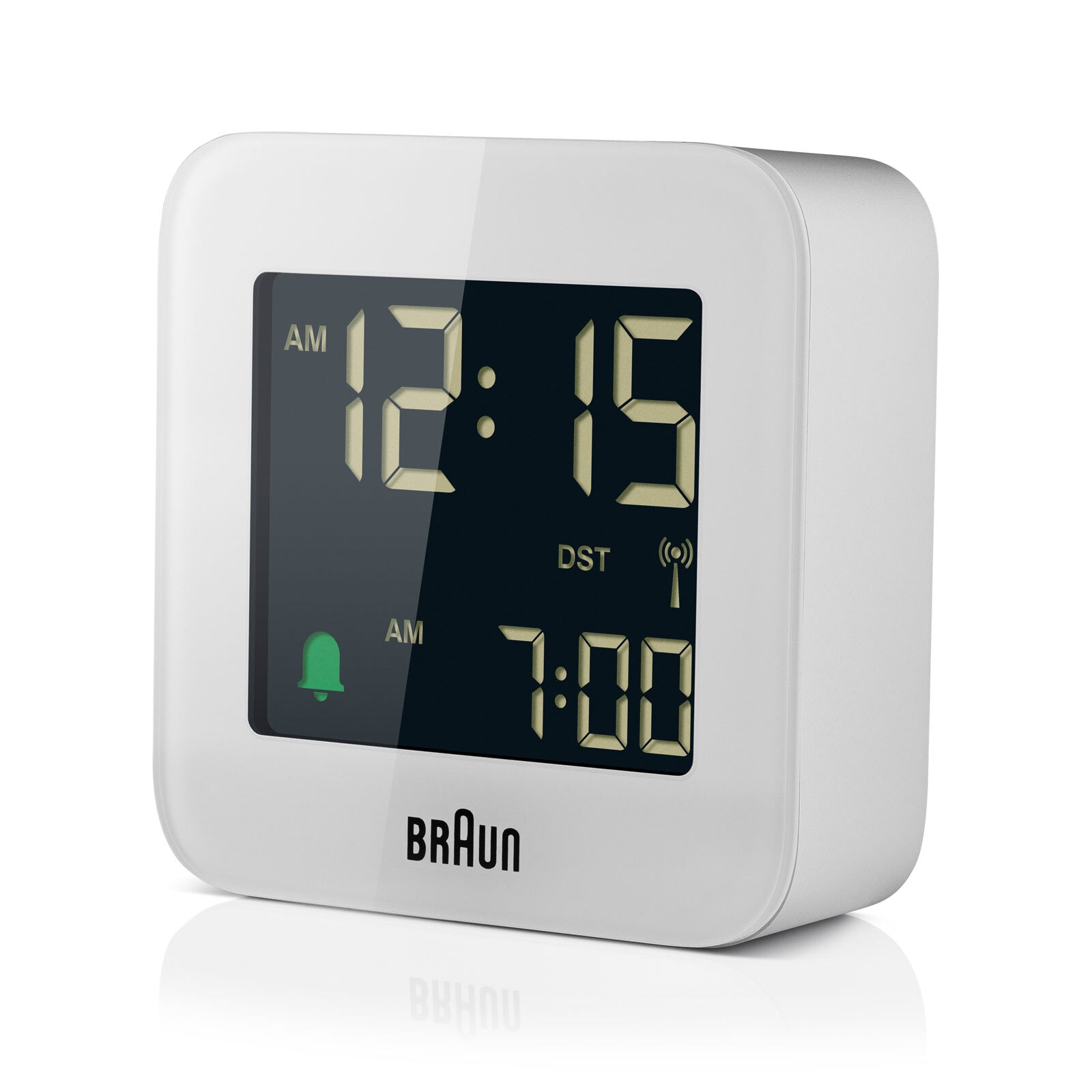 BRAUN Funkwecker flach weiß