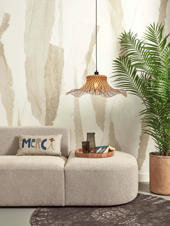 Good&Mojo Ibiza hanglamp Ø65 large zwart/naturel