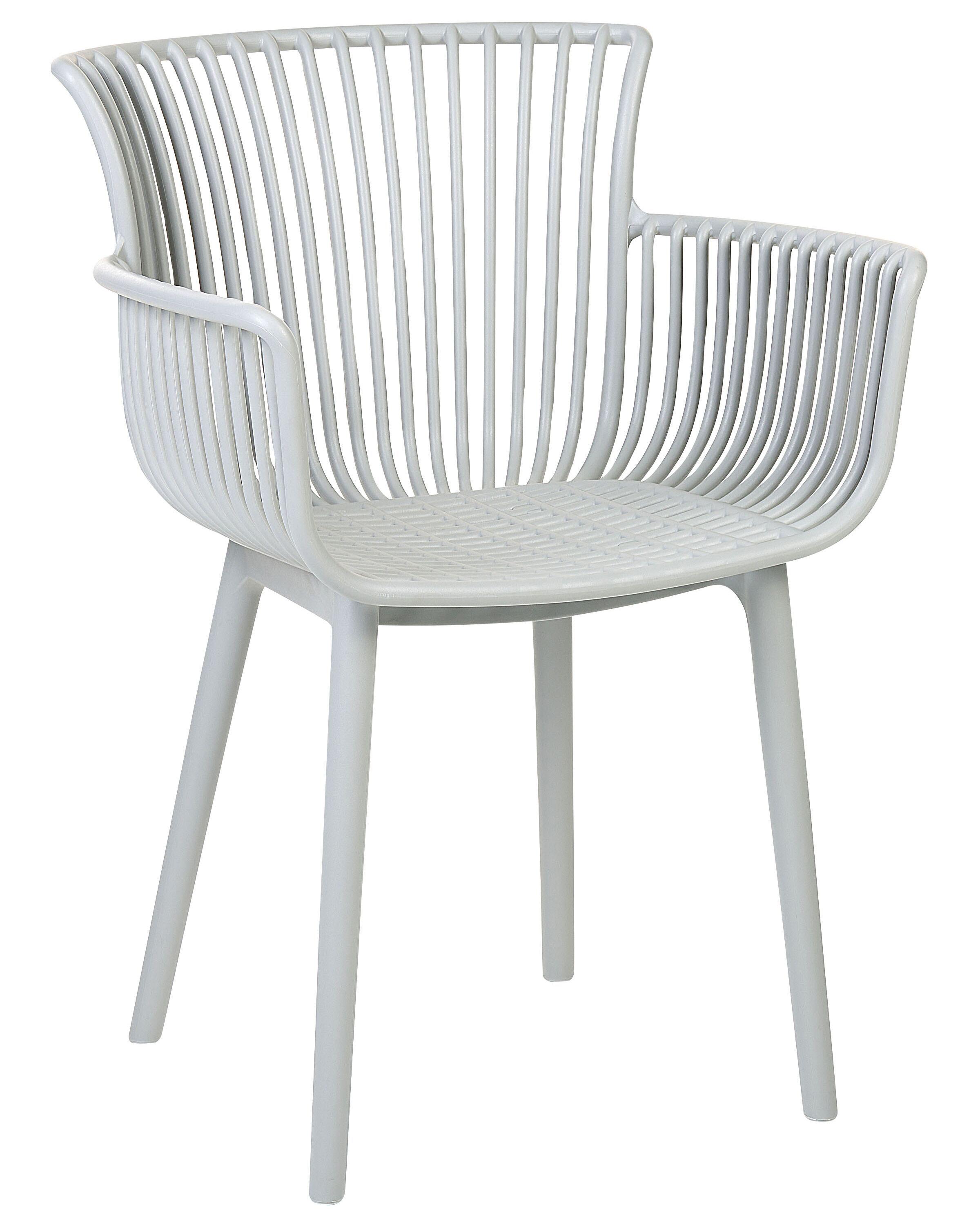 Set van 4 tuinstoelen PESARO Lichtgrijs
