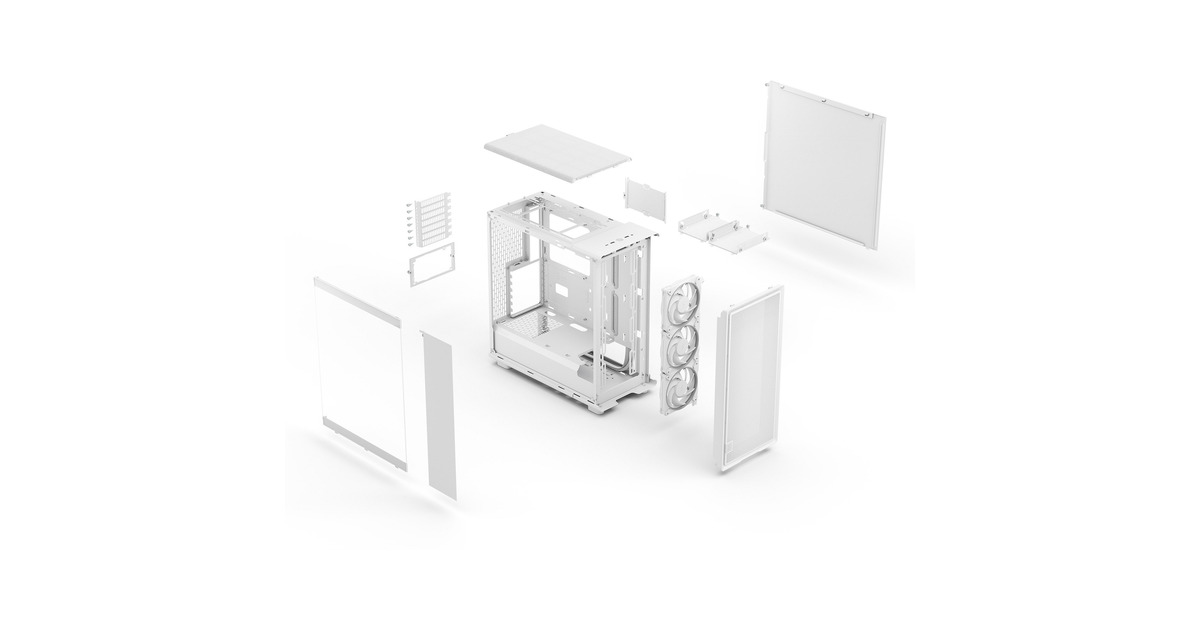 Fractal DesignEpoch RGB midi tower behuizing  (Wit | 2x USB-A | 1x USB-C | RGB | Tempered Glass)