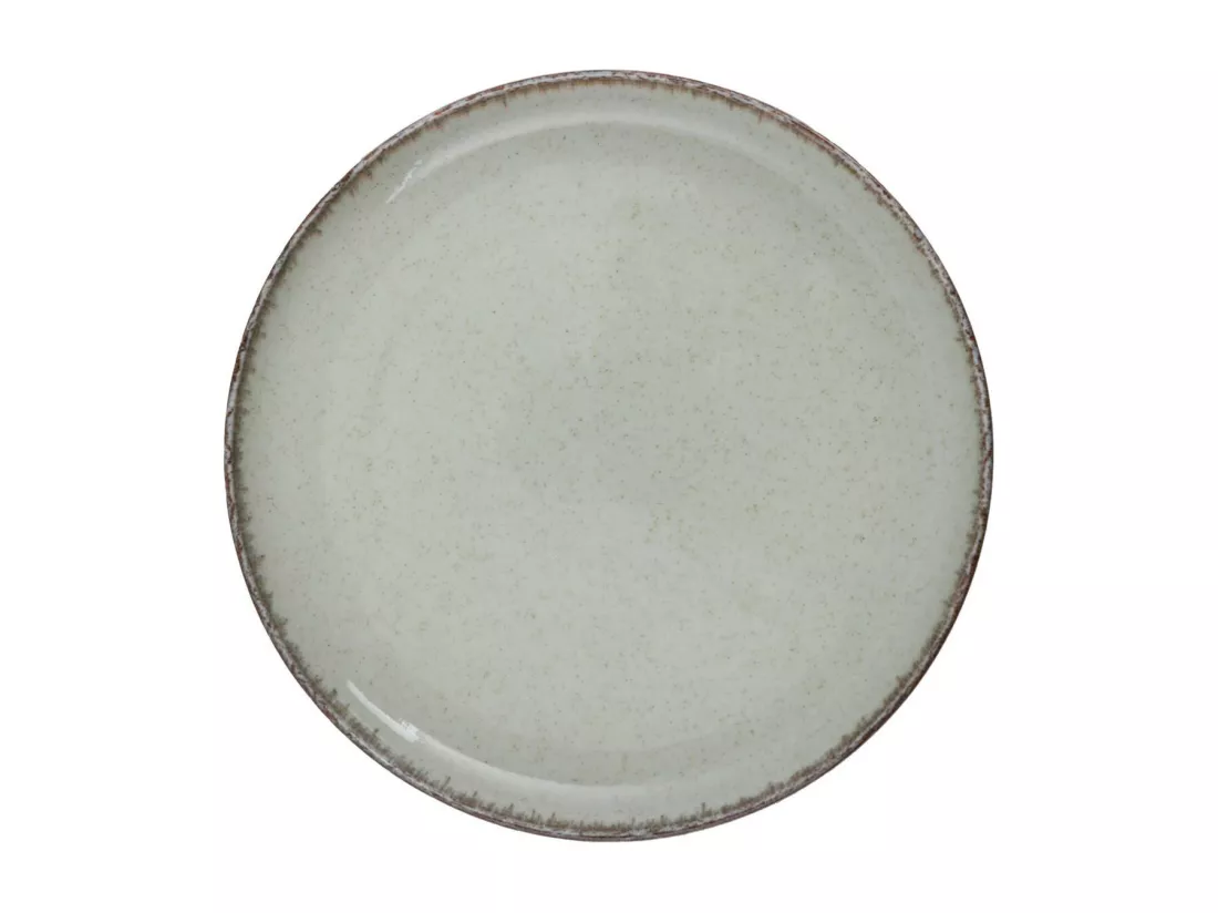 Service de table 24 pièces Ammeli 100% Porcelaine tacheté Vert et Marron