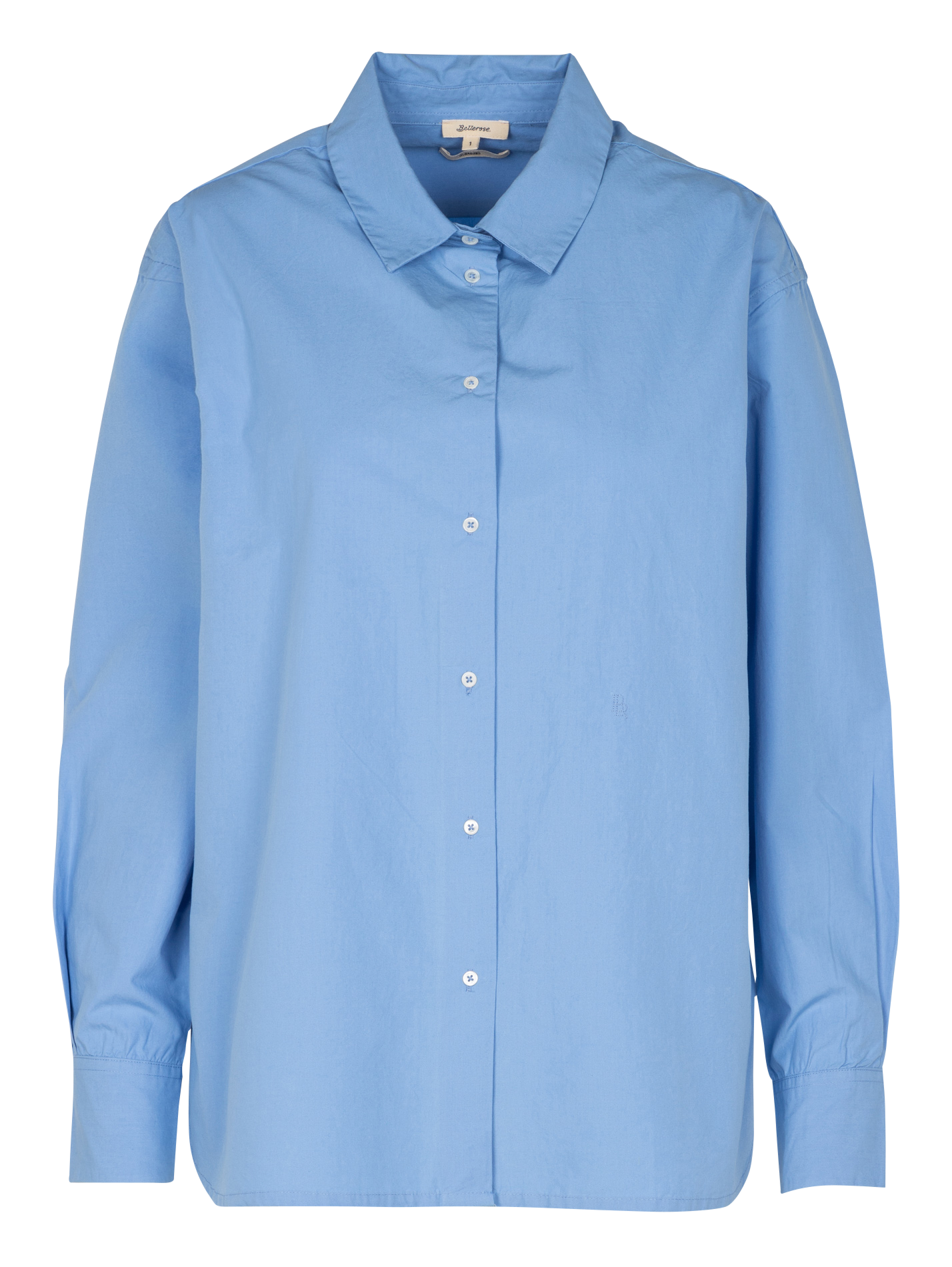 GASTOO - Chemise oversize col classique en coton | Bleu