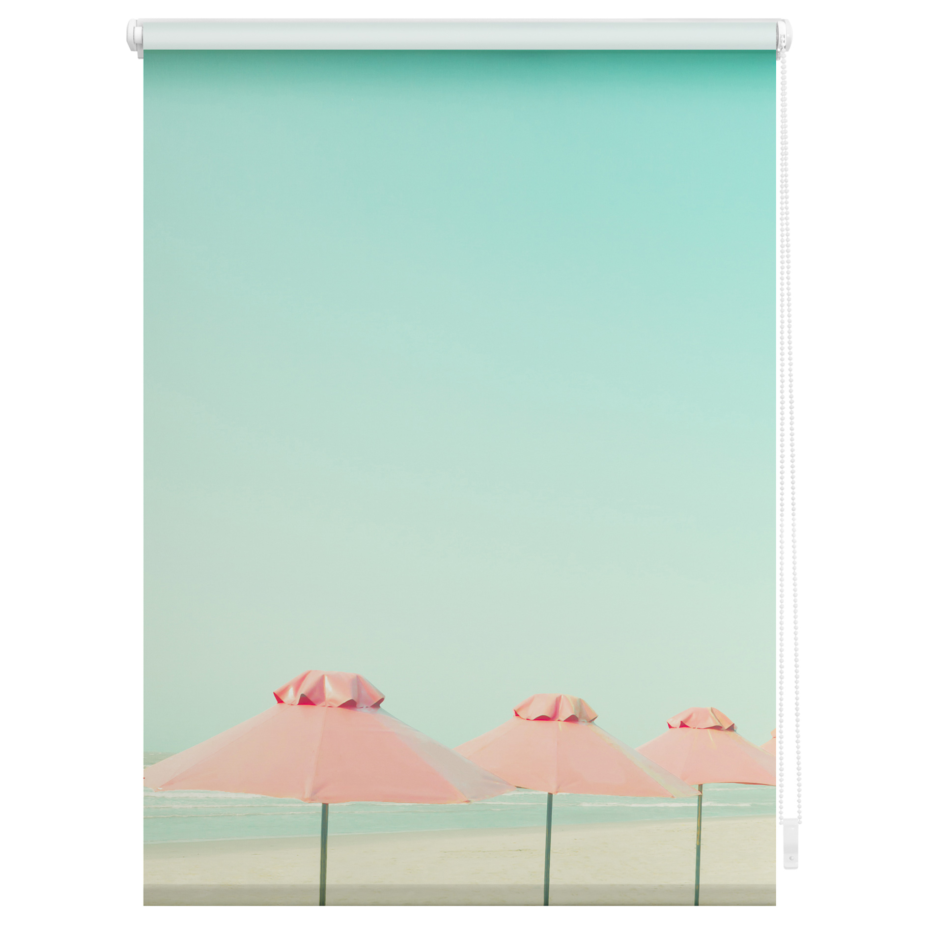 LICHTBLICK Klemmrollo SONNENSCHIRM - türkis-rosa - 45x150 cm