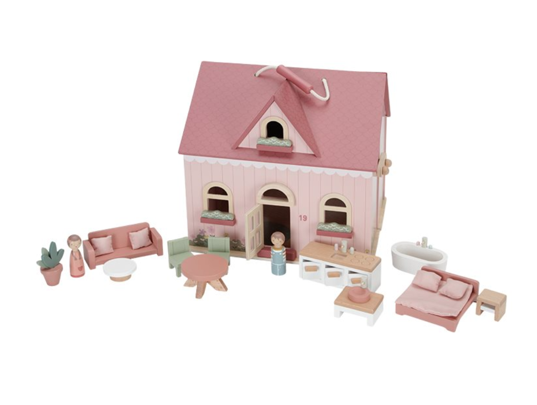 Little Dutch Little Dutch draagbaar houten poppenhuis  FSC