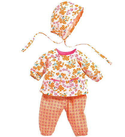 Djeco Dukket?j - Hanako - Hvid/Pink/Orange