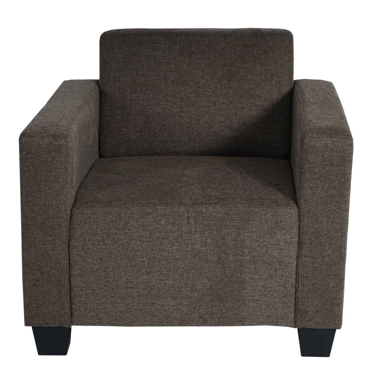 Sessel Loungesessel Moncalieri, Stoff/Textil ~ braun