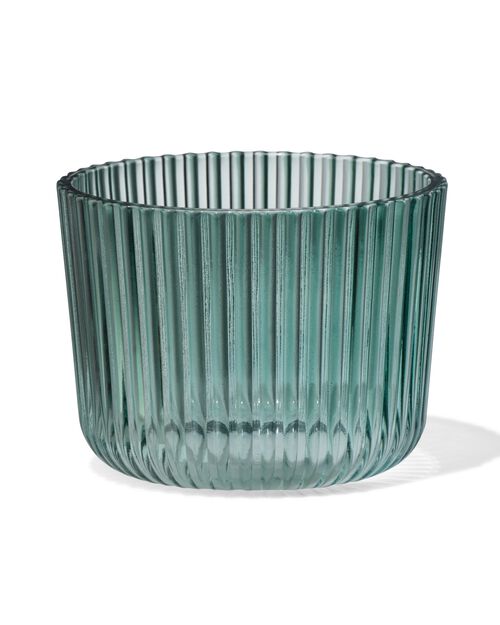 porte-bougie M verre nervuré
