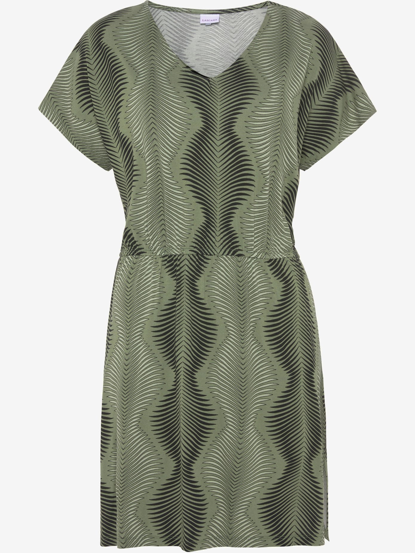 Chemise de nuit robe de nuit courte avec imprimé palmiers graphique