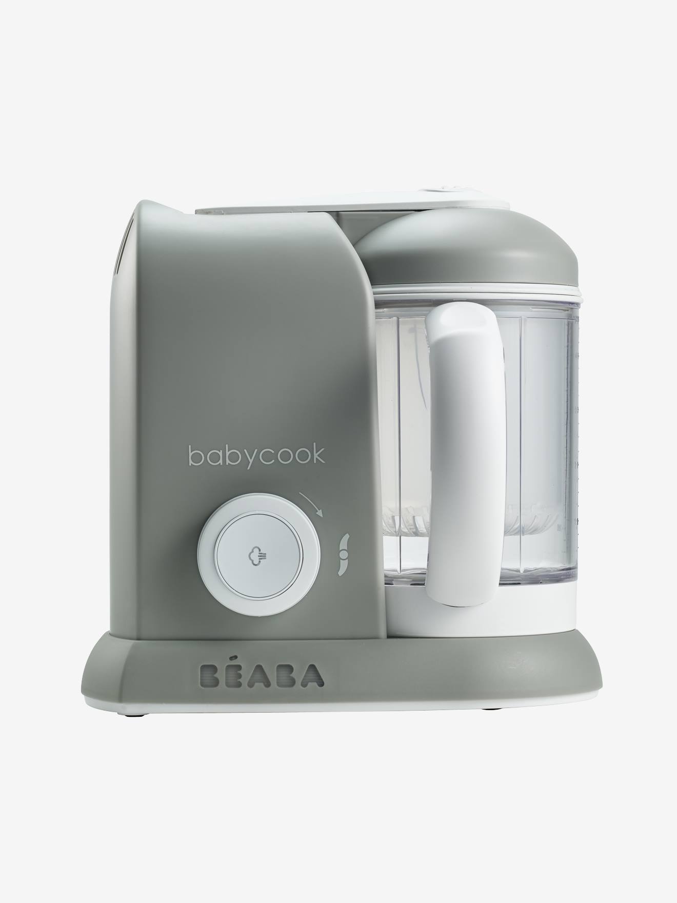 Robô BEABA Babycook Solo Gipsy, branco claro, sem detalhes.