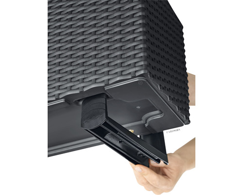 Lechuza bloembakhouders voor Balconera, zwart, 2 stuks.