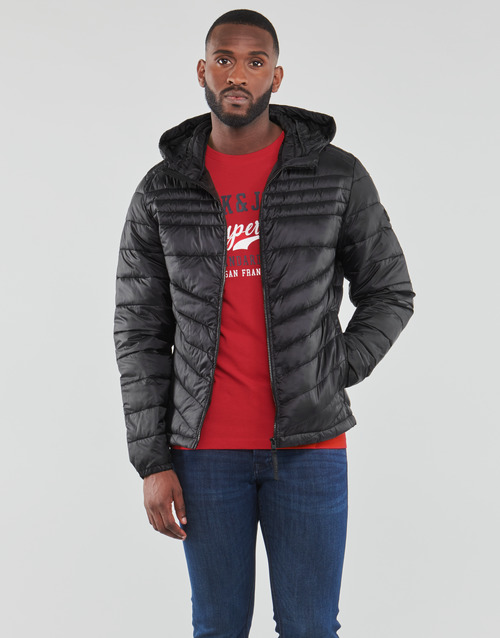 Jack & Jones - JJEHERO PUFFER HOOD Negro