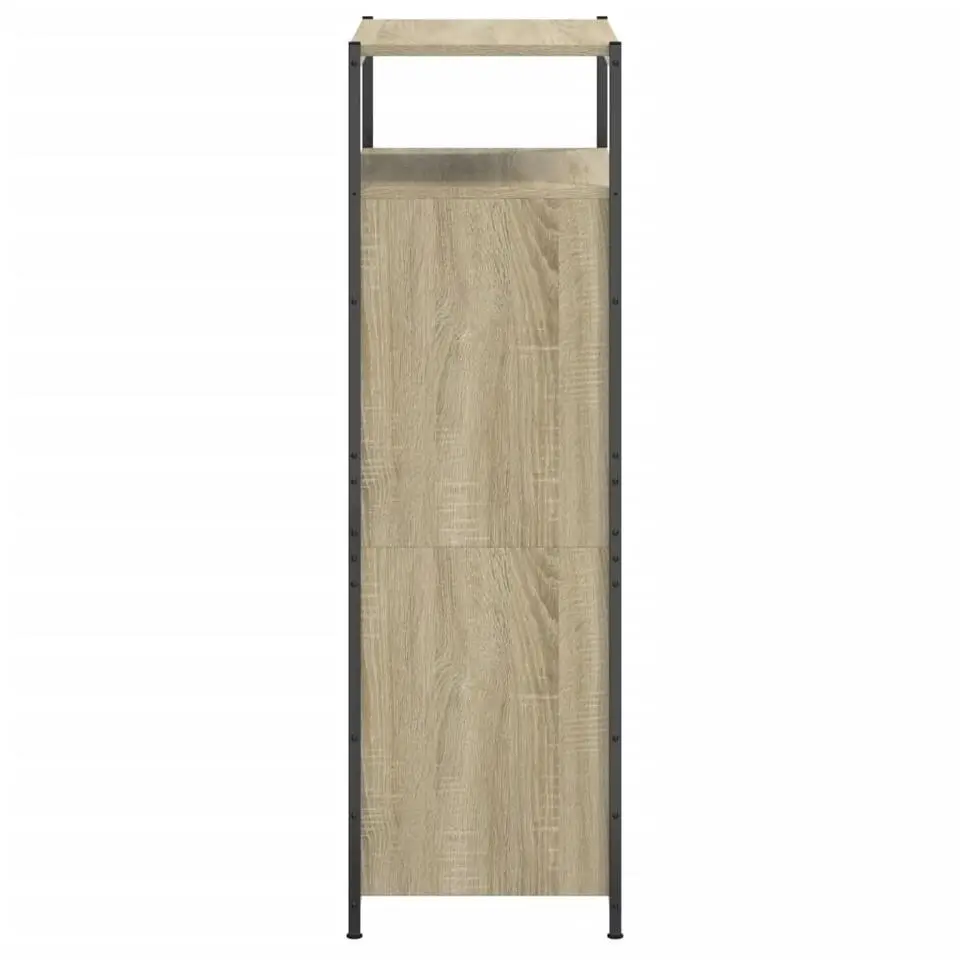 vidaXL - Schoenenkast 6 paar met 2 kleppen - Sonoma eiken - Hout - 60x34x112 cm