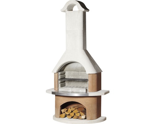 Buschbeck grillhaard Davos 65 x 110 x 210 cm wit terracotta