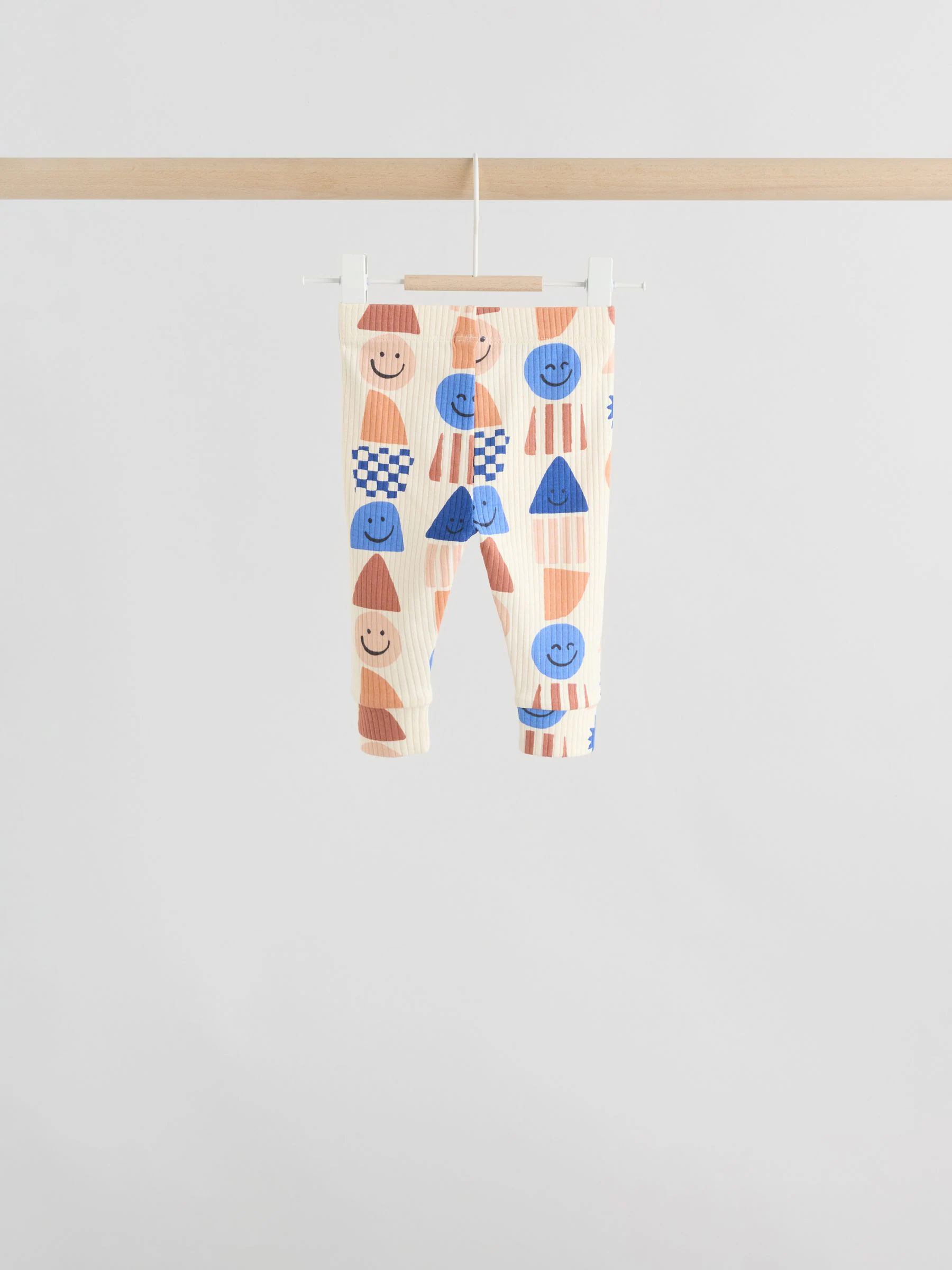 Blauw met vormen - Tops en Leggings 6 -delige babyset (0mnd-3jr)