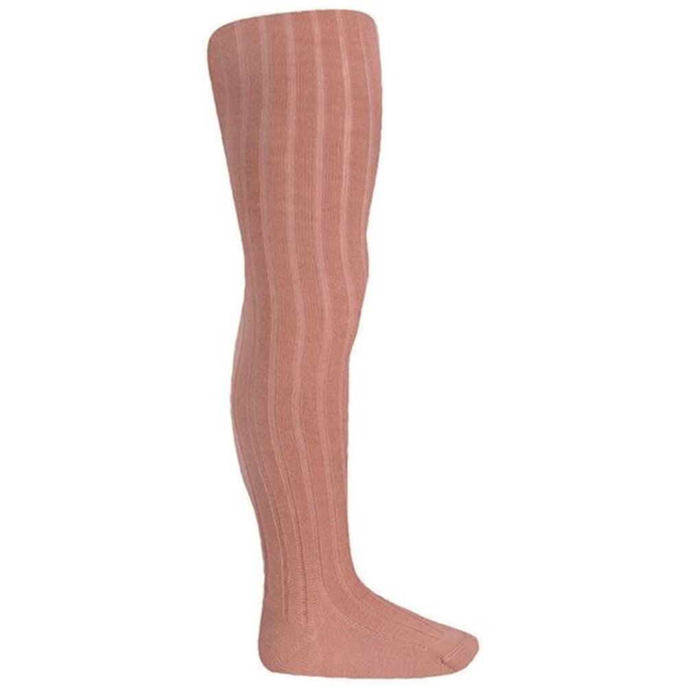 Strømpebukser Uld Rib Old Rose - Cóndor → Luksusbaby.dk