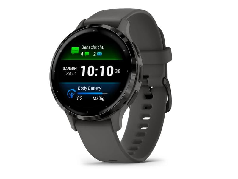 GARMIN Sportuhr Venu 3S Kieselgrau / Schiefergrau Smartwatch