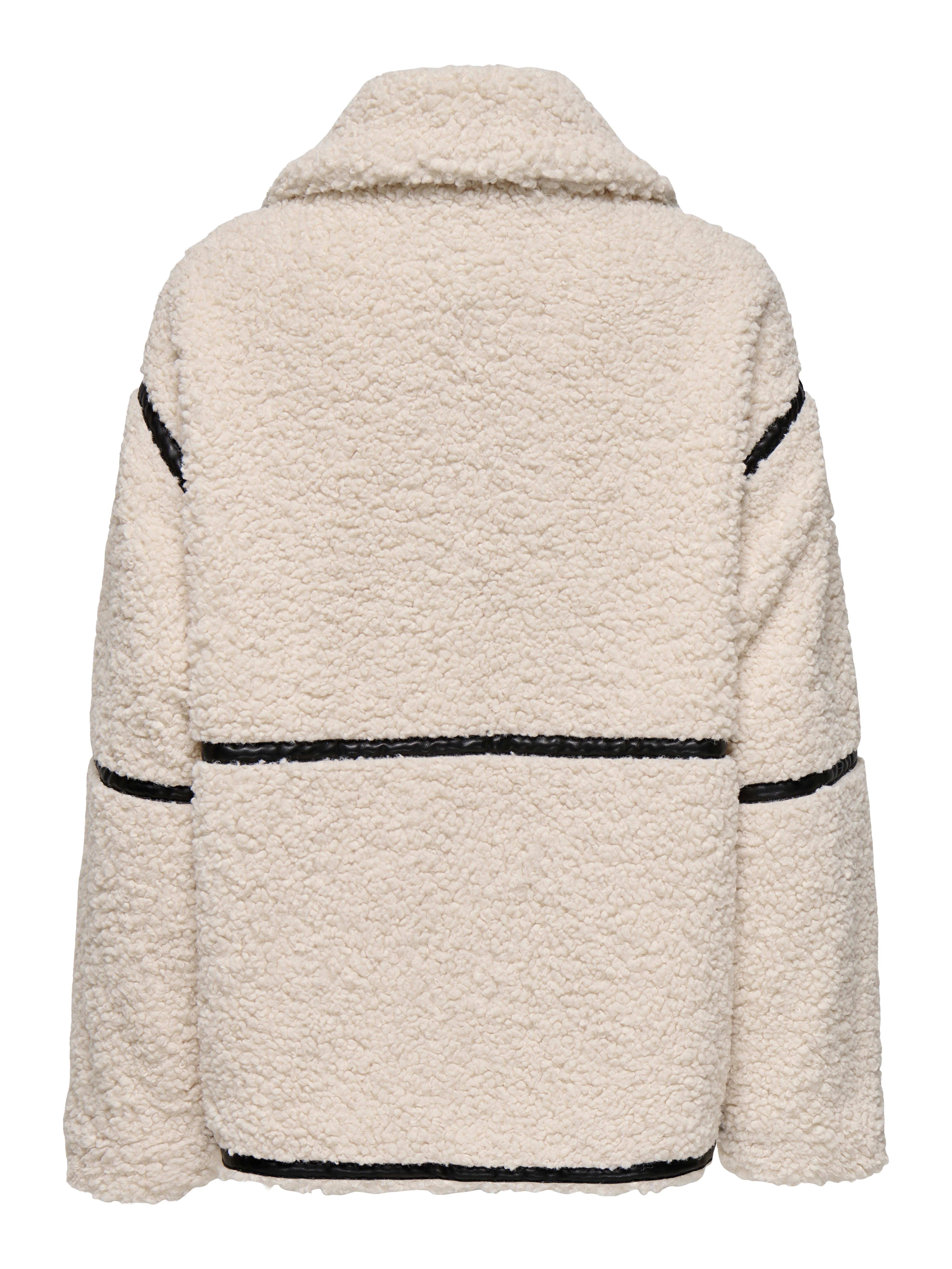 OLMPARIS Teddyfell Jacke White Sand