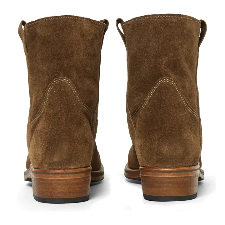 La Botte Gardiane Bottines Tiers Gardian Cuir Velours | Taupe