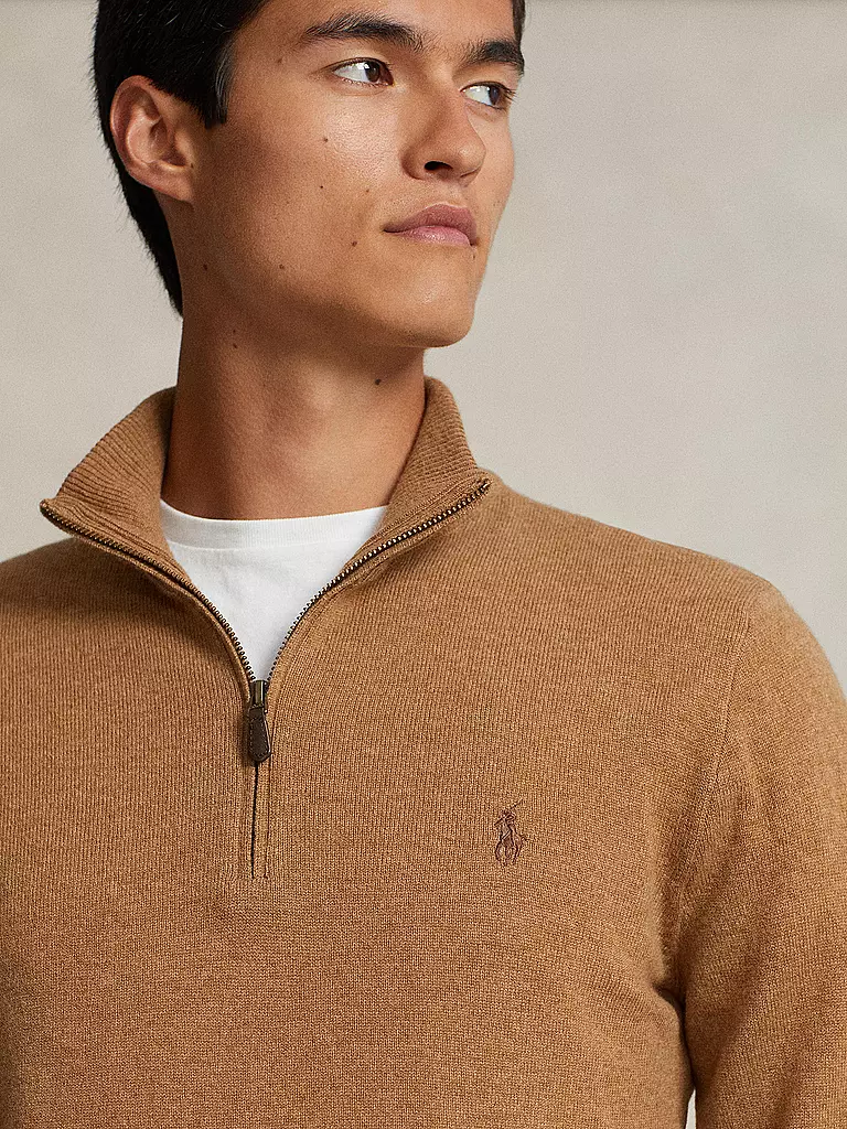 POLO RALPH LAUREN Troyer Pullover Regular Fit camel